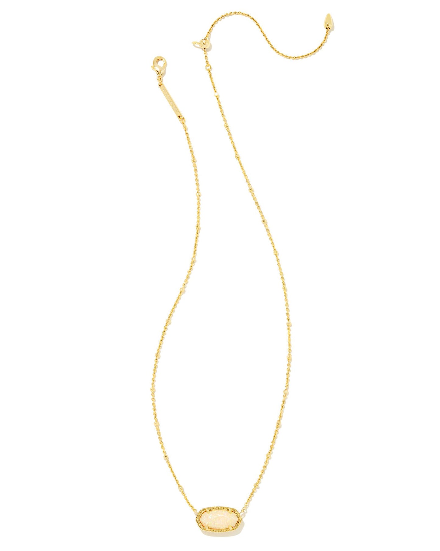 Elisa Satellite Pendant Necklace | Gold & Yellow Kyocera Opal