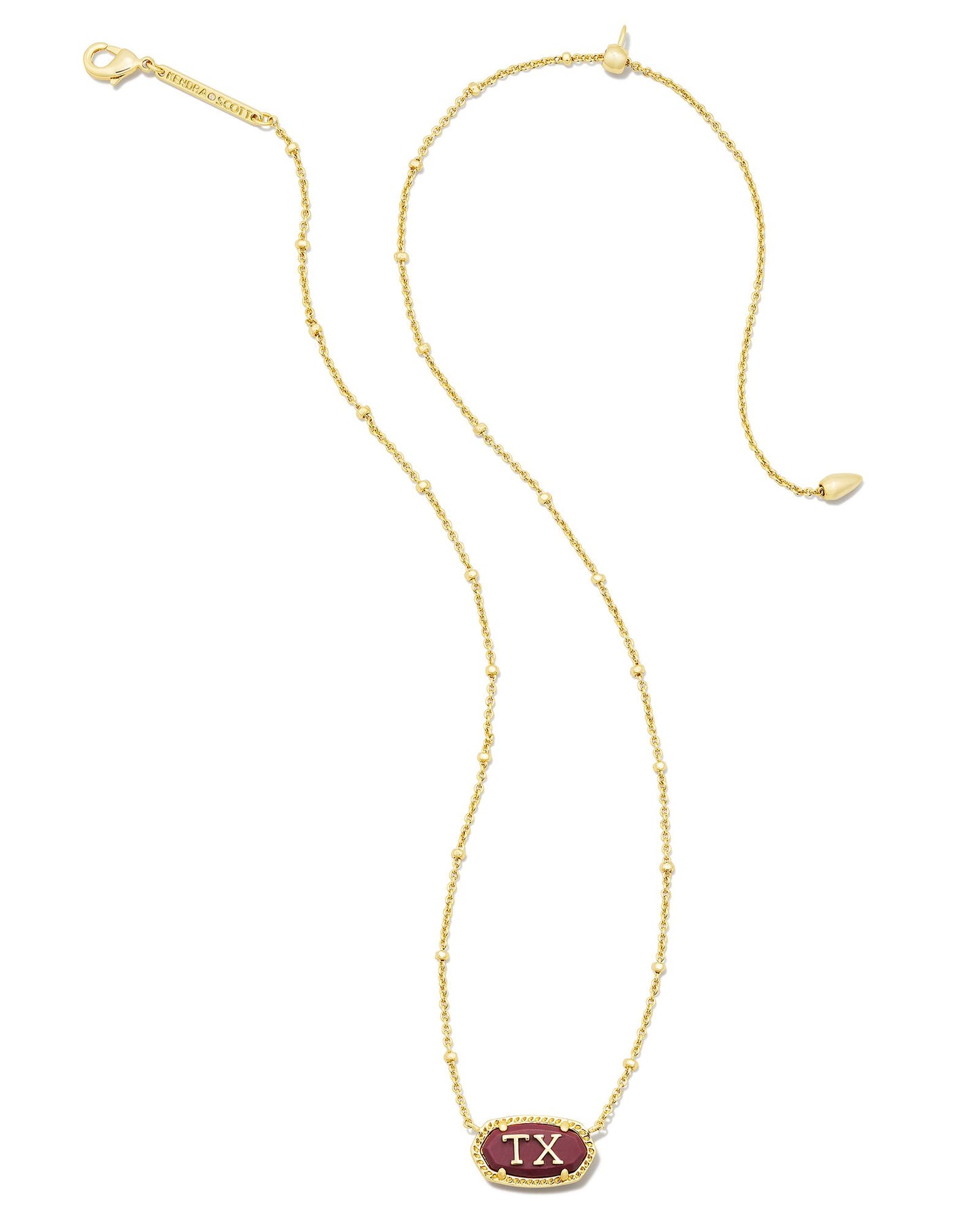 Elisa Gold Texas Necklace | Maroon Magnesite