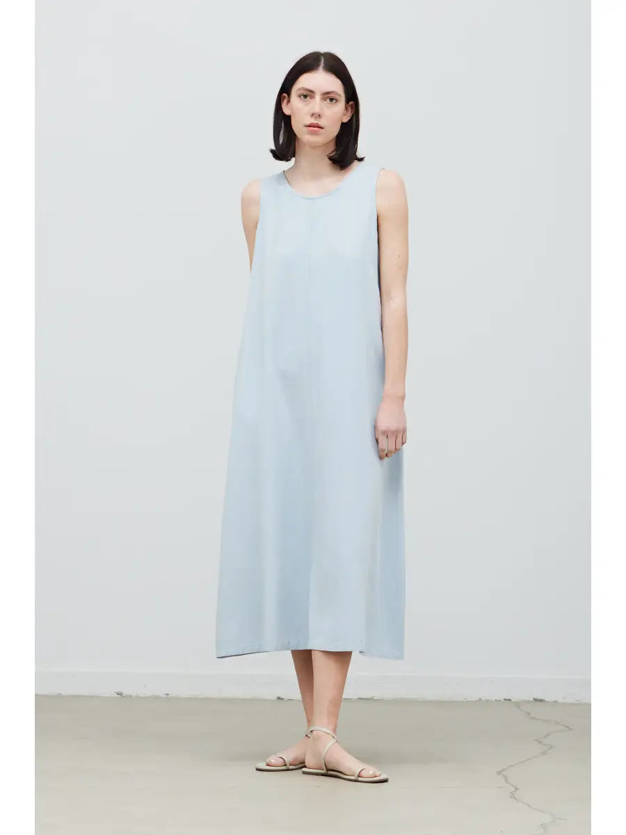 Washed Twill Tie Back Dress