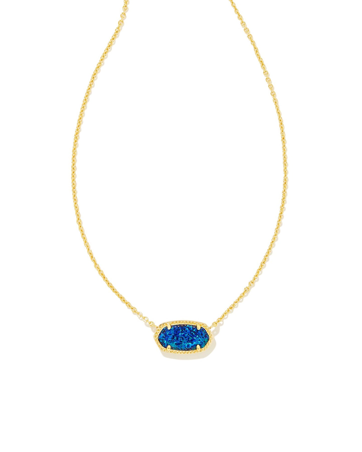 Elisa Necklace | Gold Cobalt Blue Opal