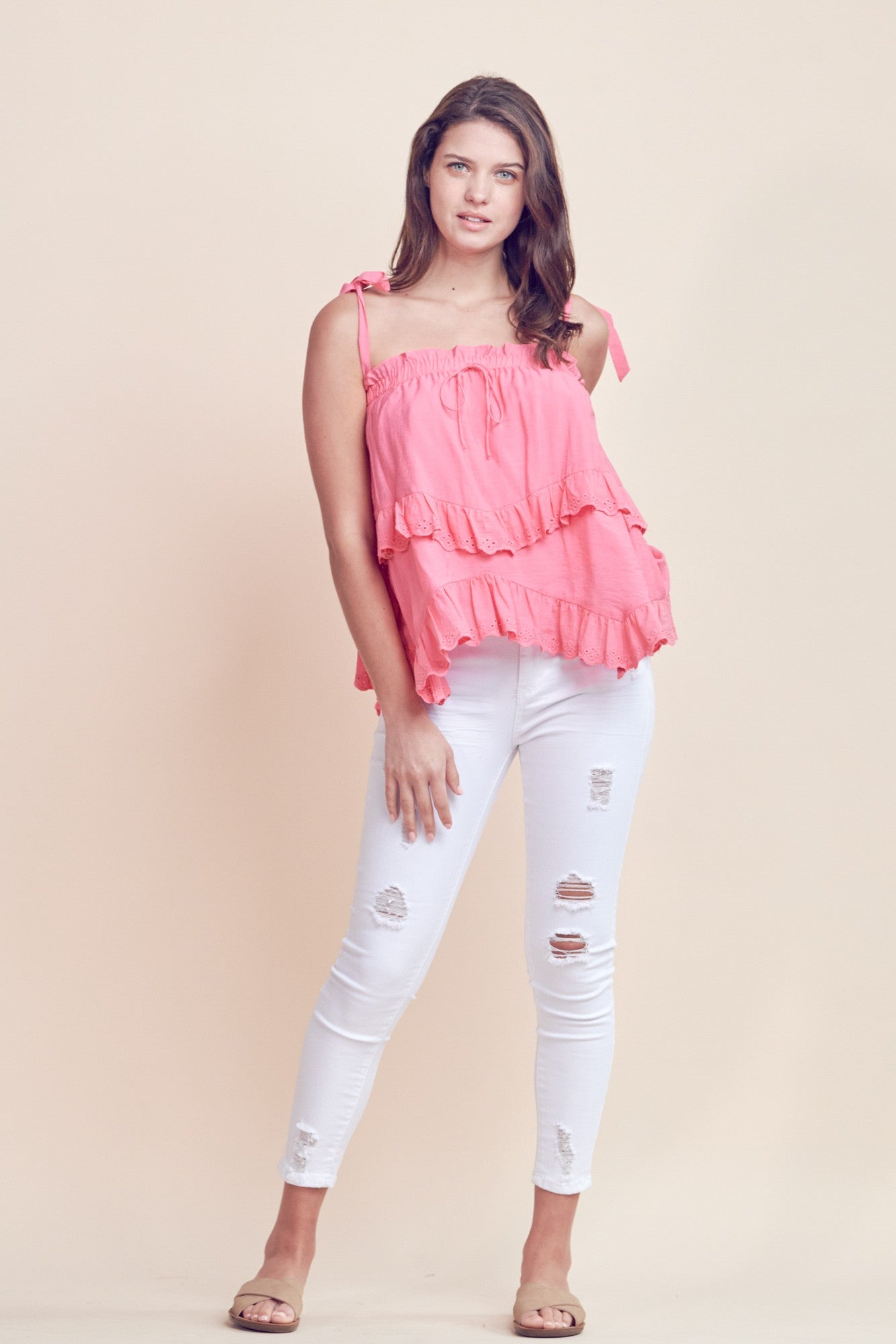 Square Neckline Tiered Top
