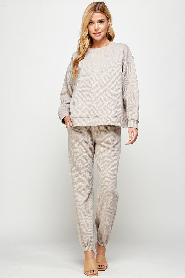 Textured Sweatshirts Lounge Wear Top
