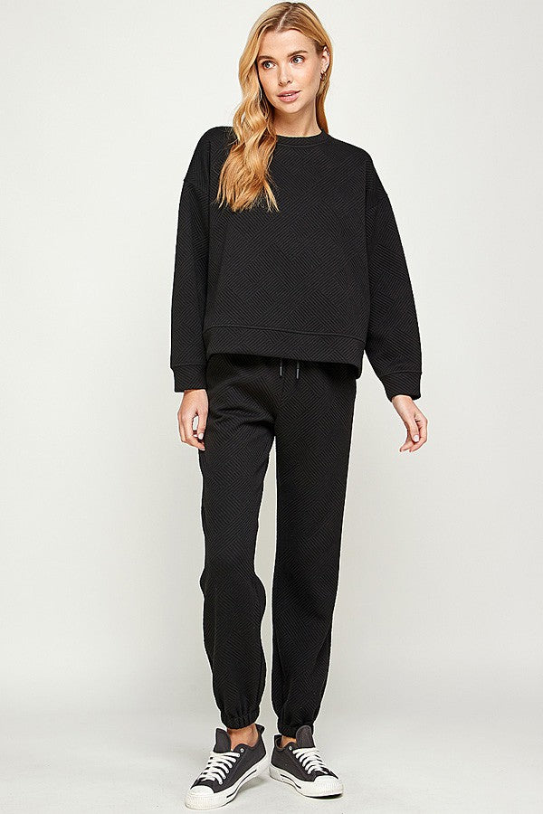 Textured Sweatshirts Lounge Wear Top