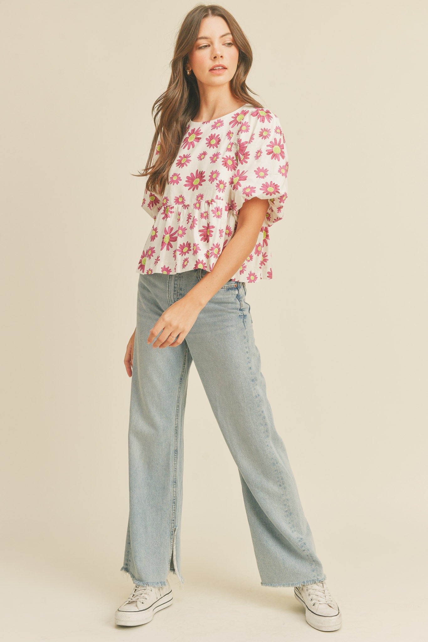 Mulberry Bubble Sleeve Top