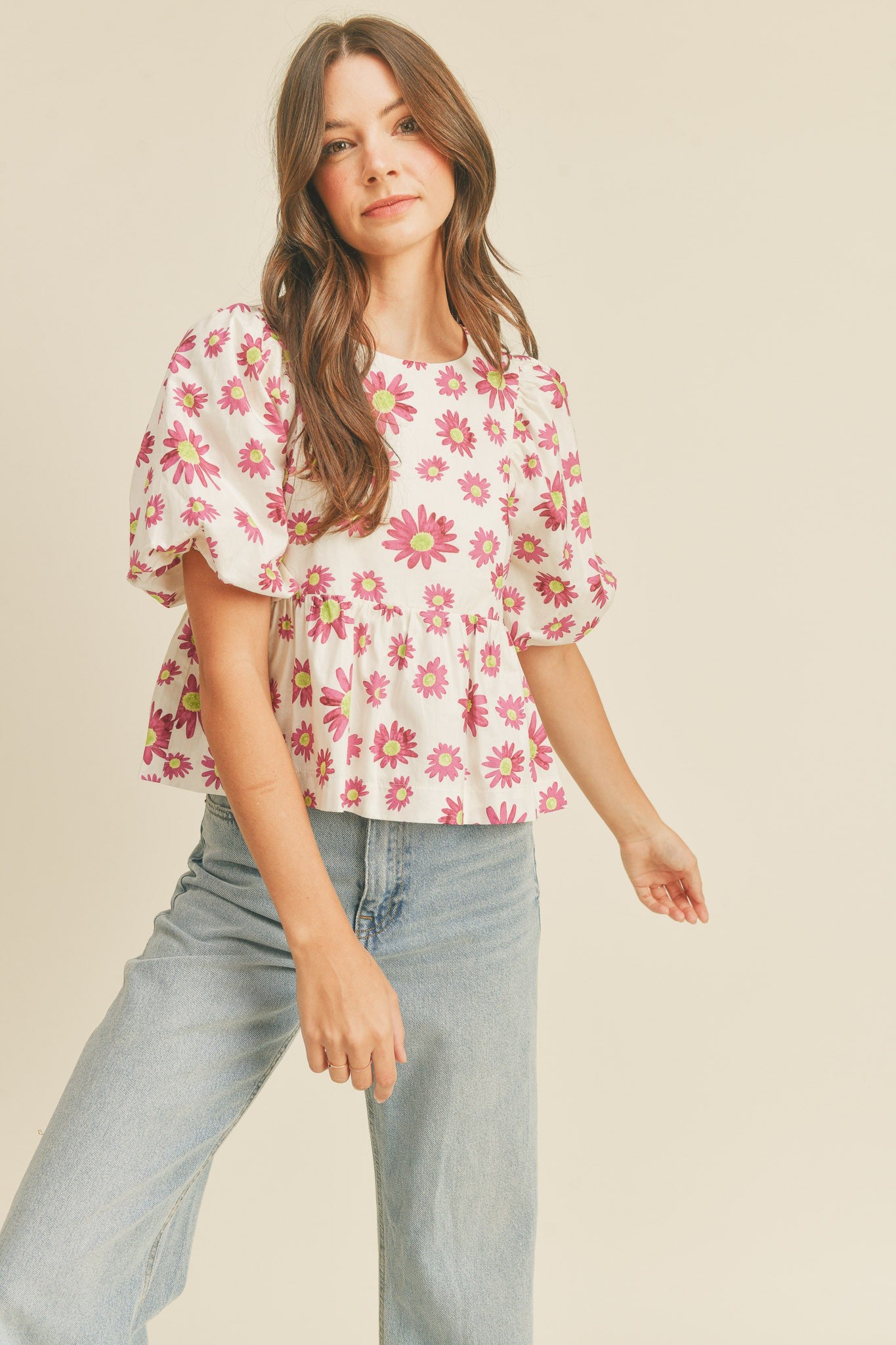 Mulberry Bubble Sleeve Top
