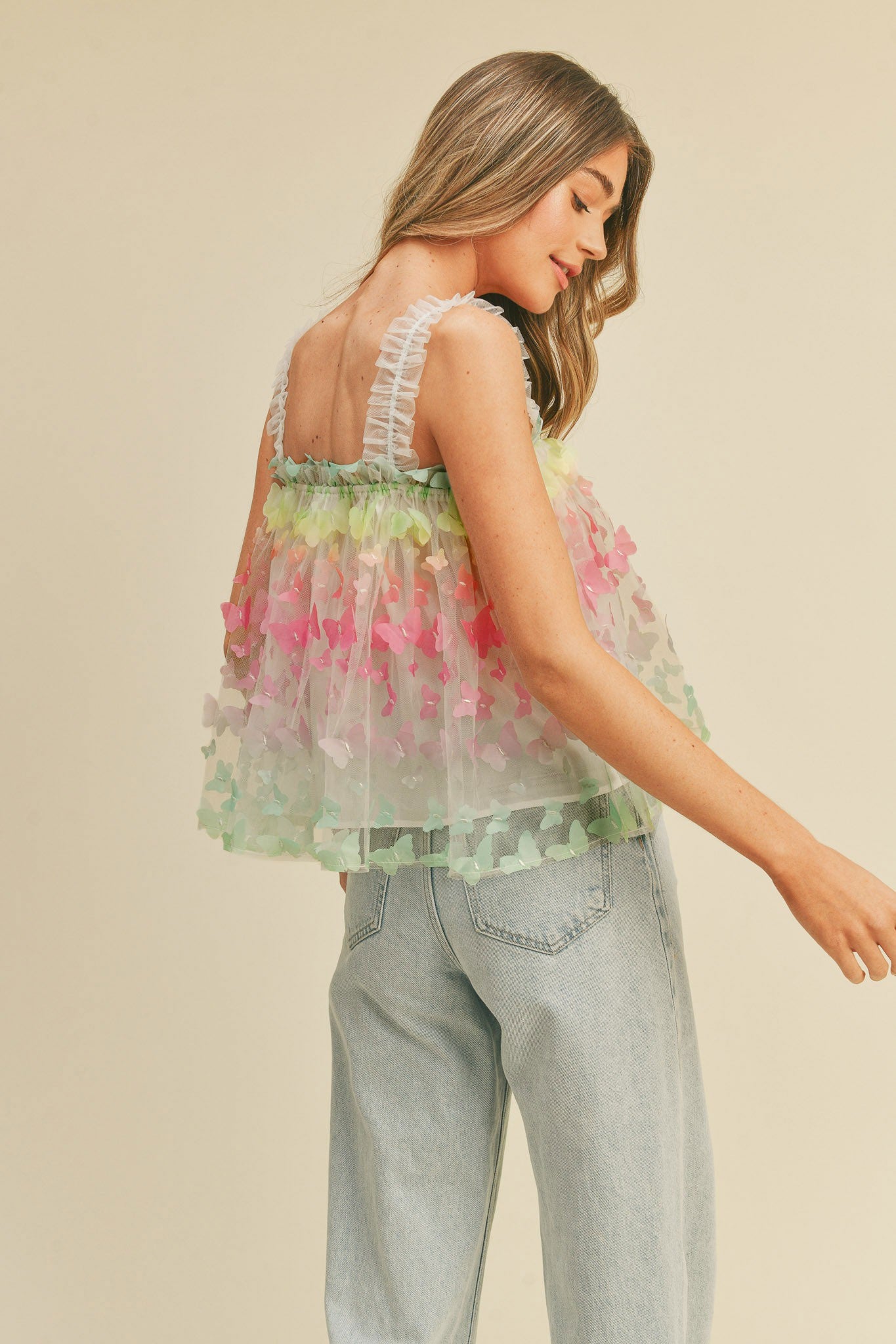 3D Ombre Butterfly Top