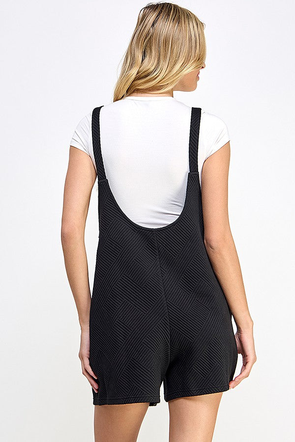 Plus | Textured Short Overall Pants