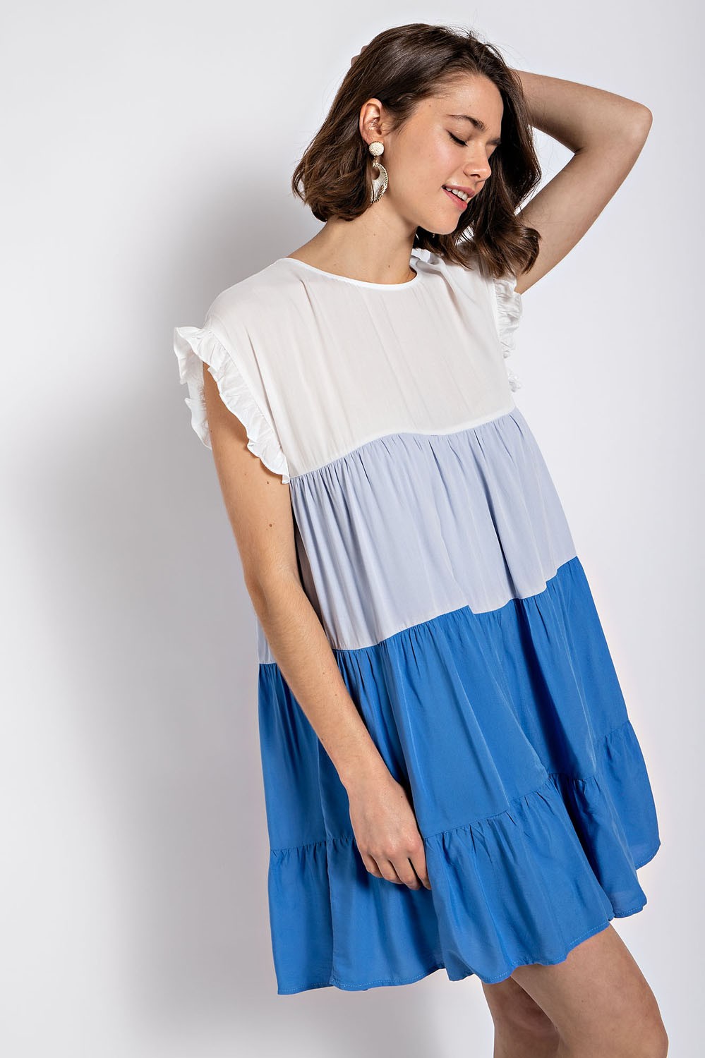 Color Block Tiered Dress