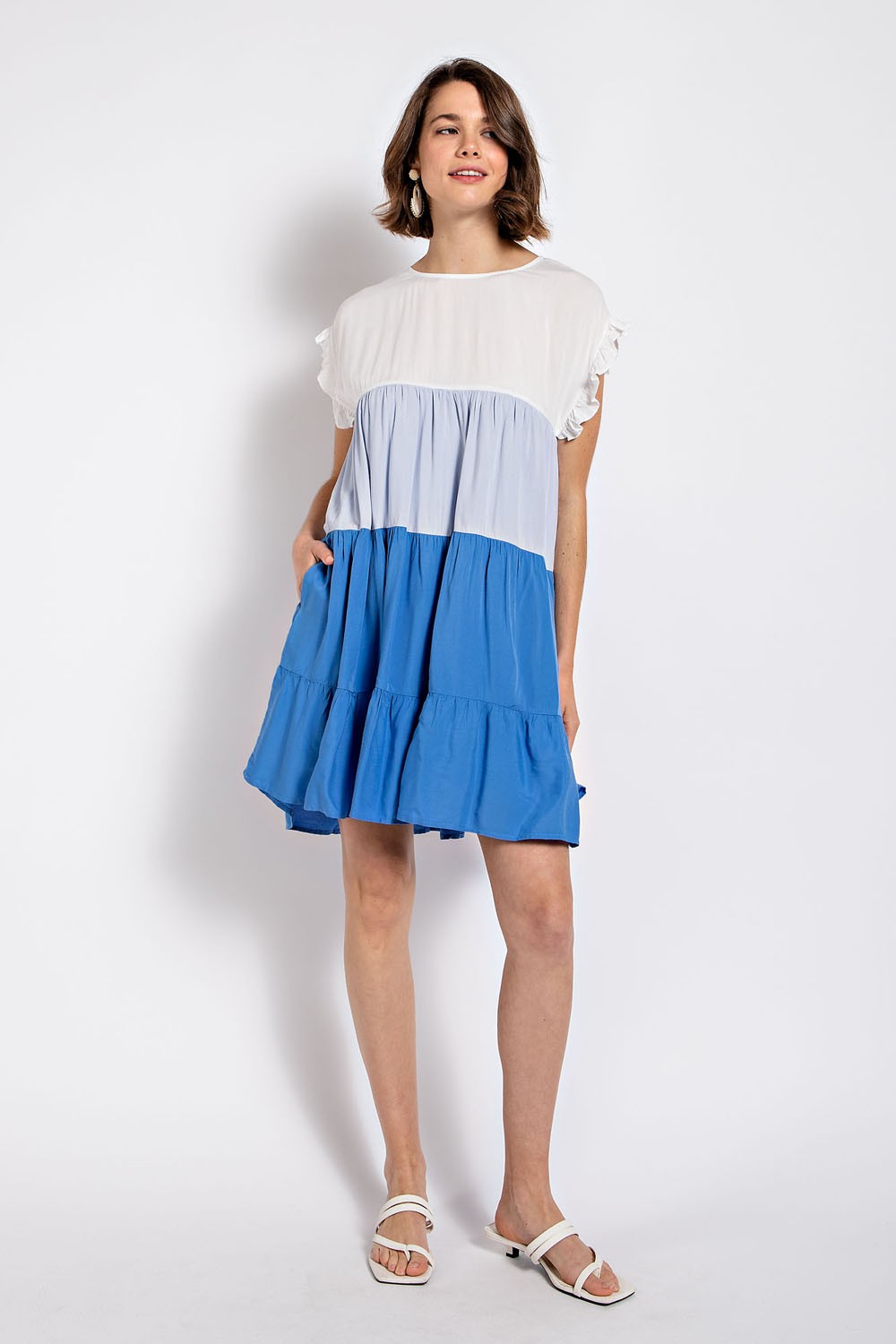 Color Block Tiered Dress