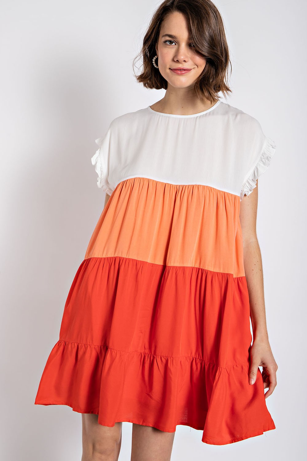 Color Block Tiered Dress