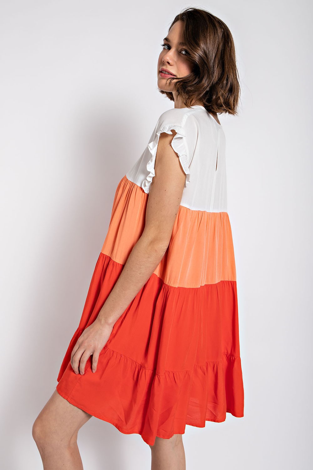 Color Block Tiered Dress