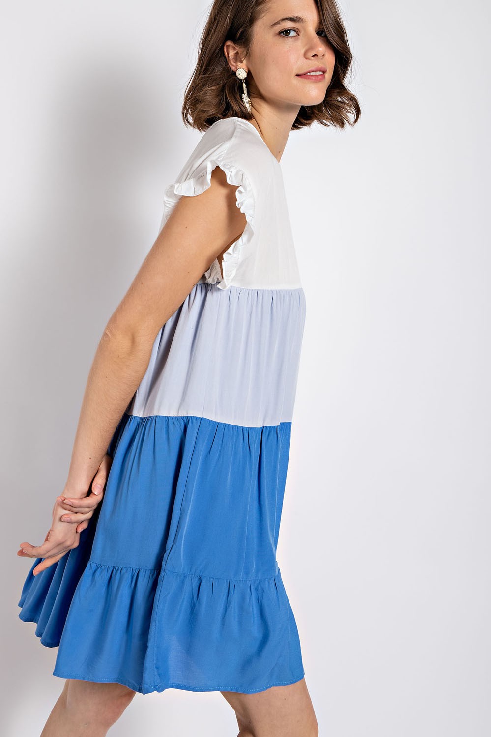 Color Block Tiered Dress