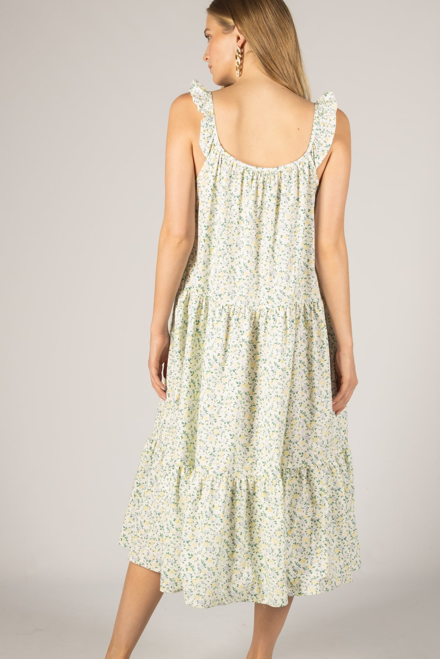 Poplin Ruffle Strap Dress