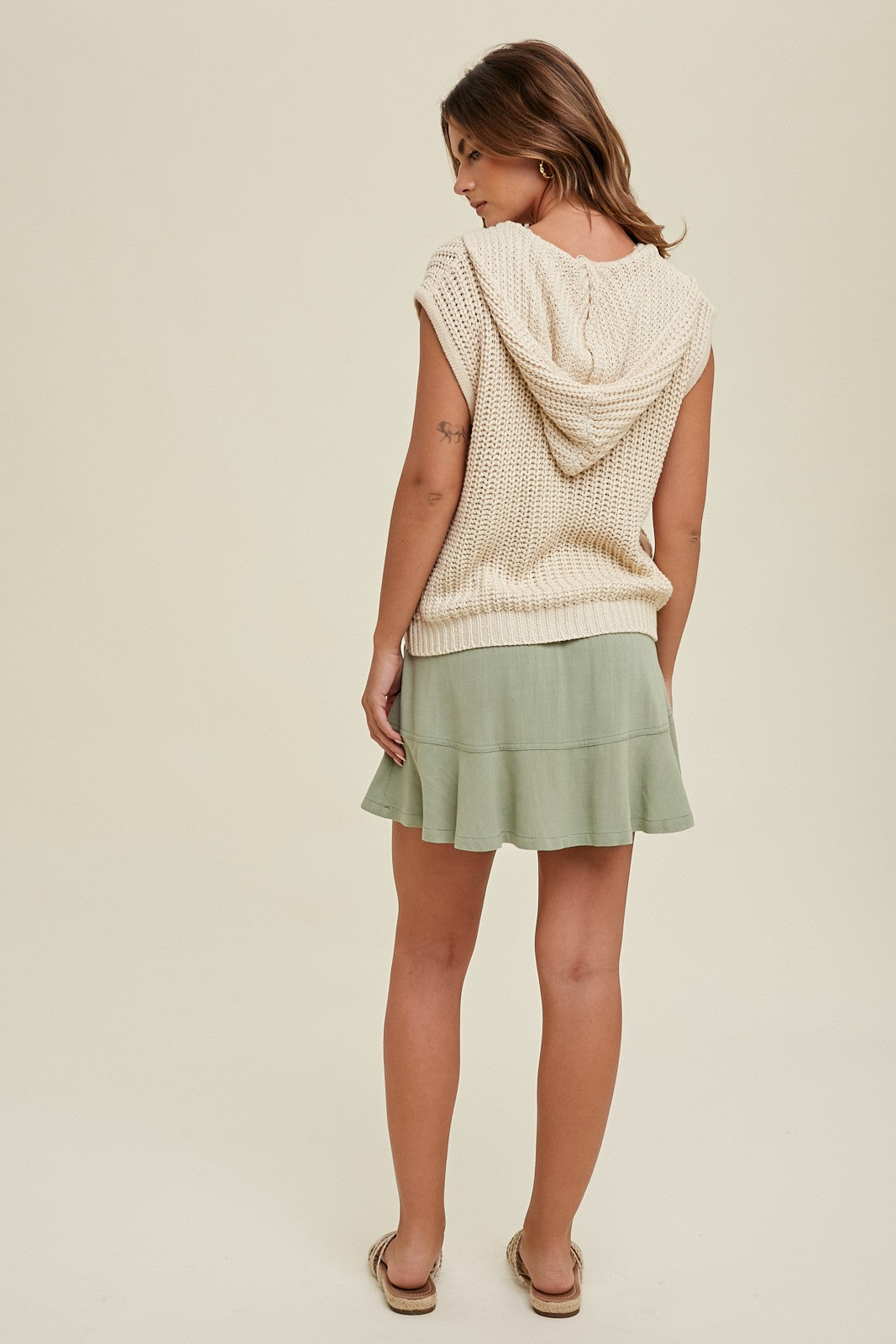Sweater Hooded Vest