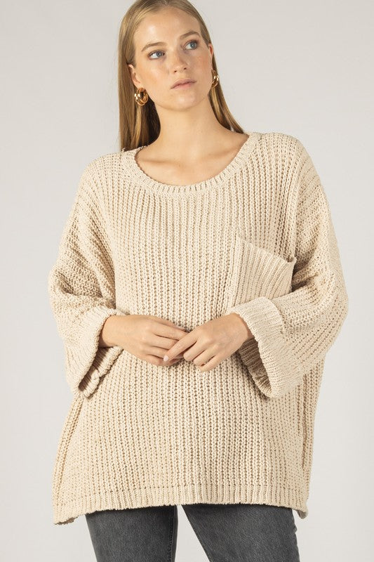 Chenille Oversized Sweater | One Size