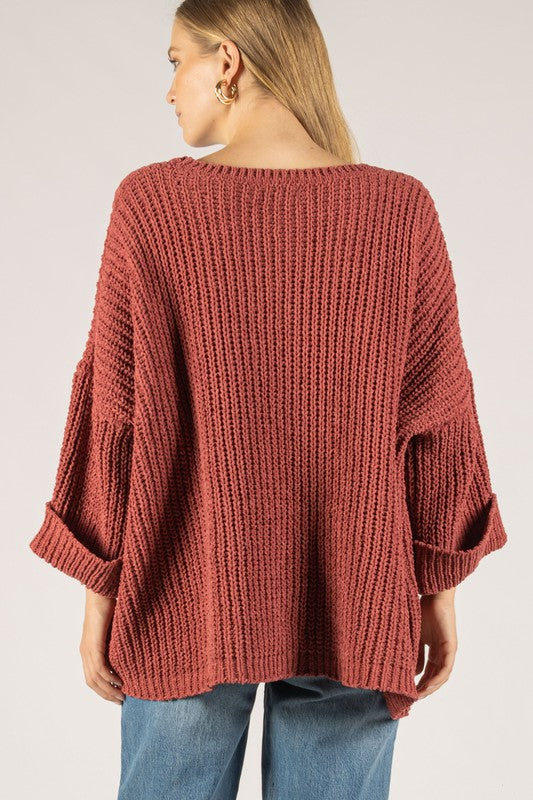 Chenille Oversized Sweater | One Size