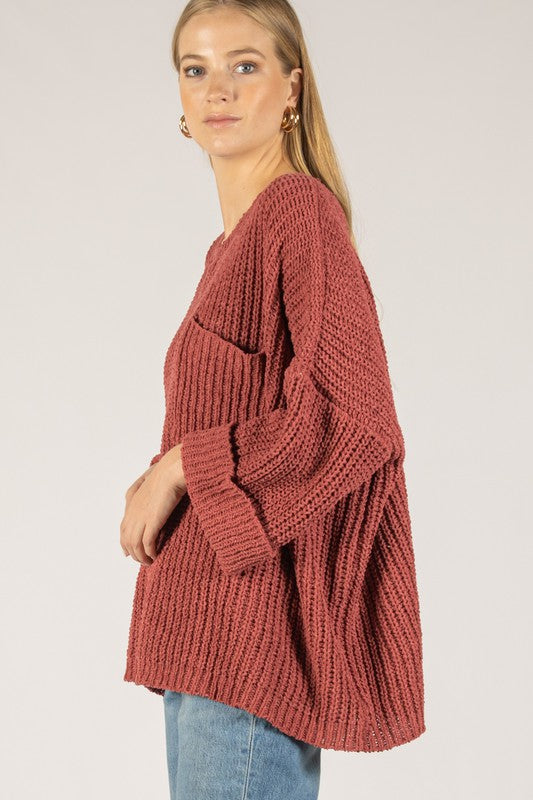 Chenille Oversized Sweater | One Size