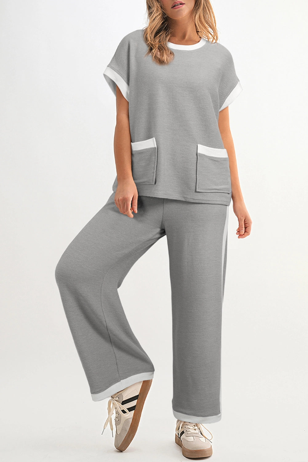 Short Sleeve Top and Pants Set