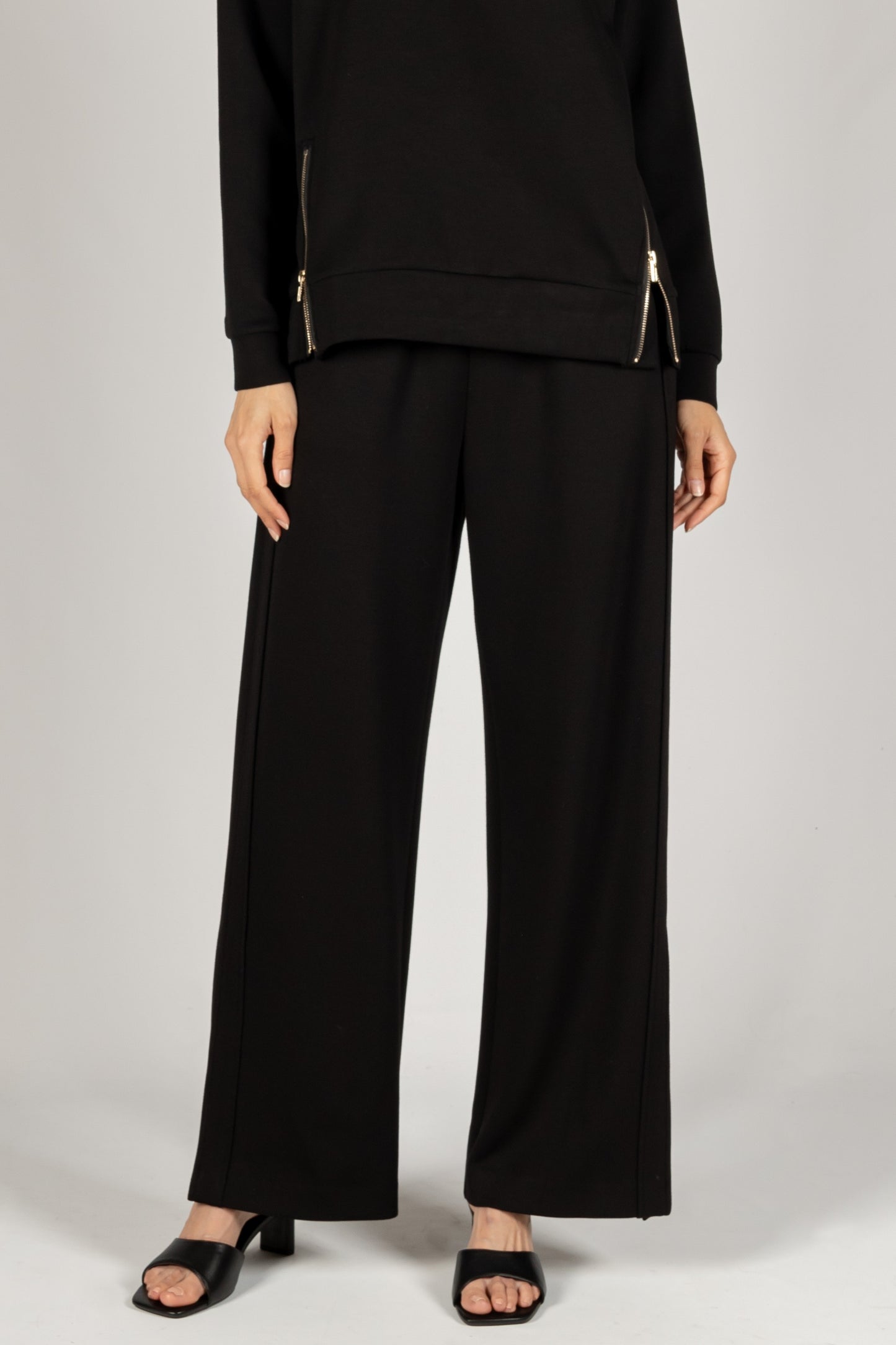 Scuba Side Binding Wide Leg Pants
