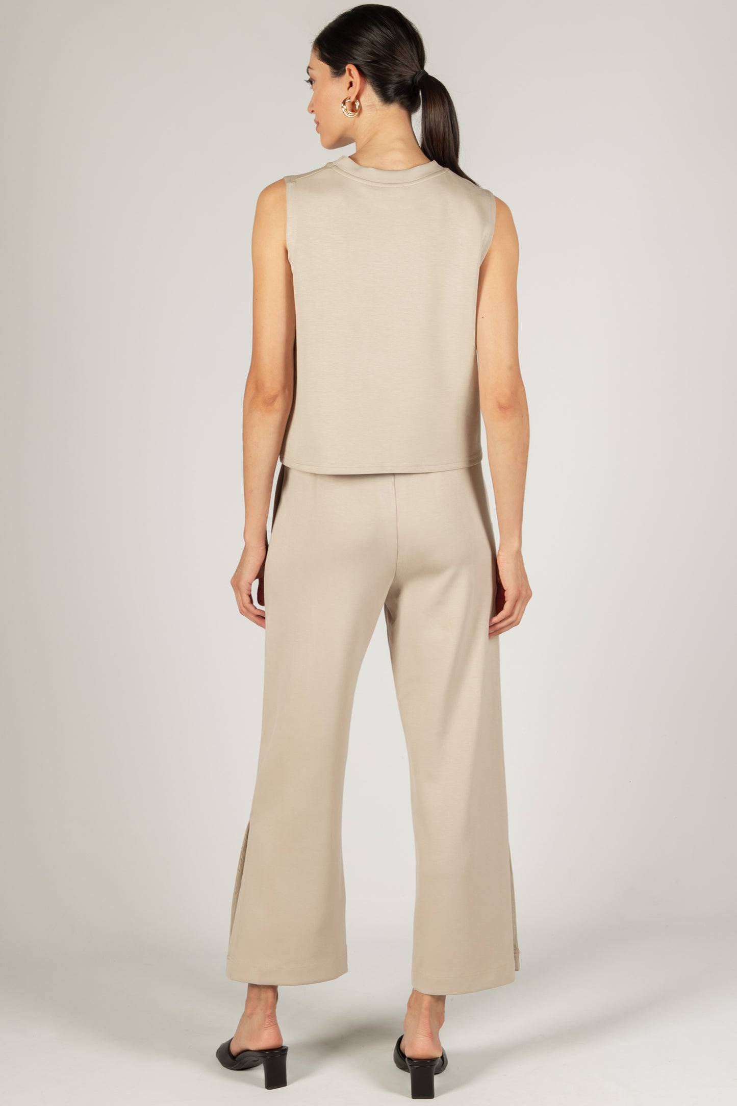 Scuba Side Binding Wide Leg Pants
