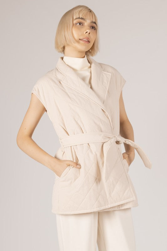 Quilted Wrap Vest