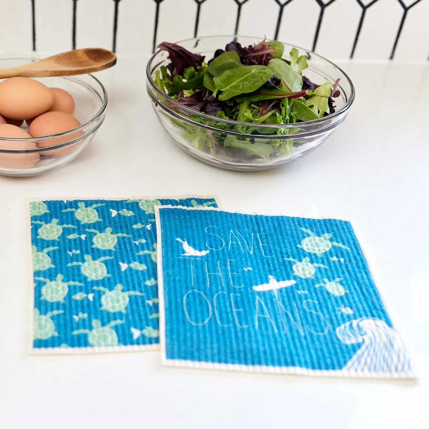 Eco-Friendly Blu Sponge Cloth Set of 2 | Save The Oceans