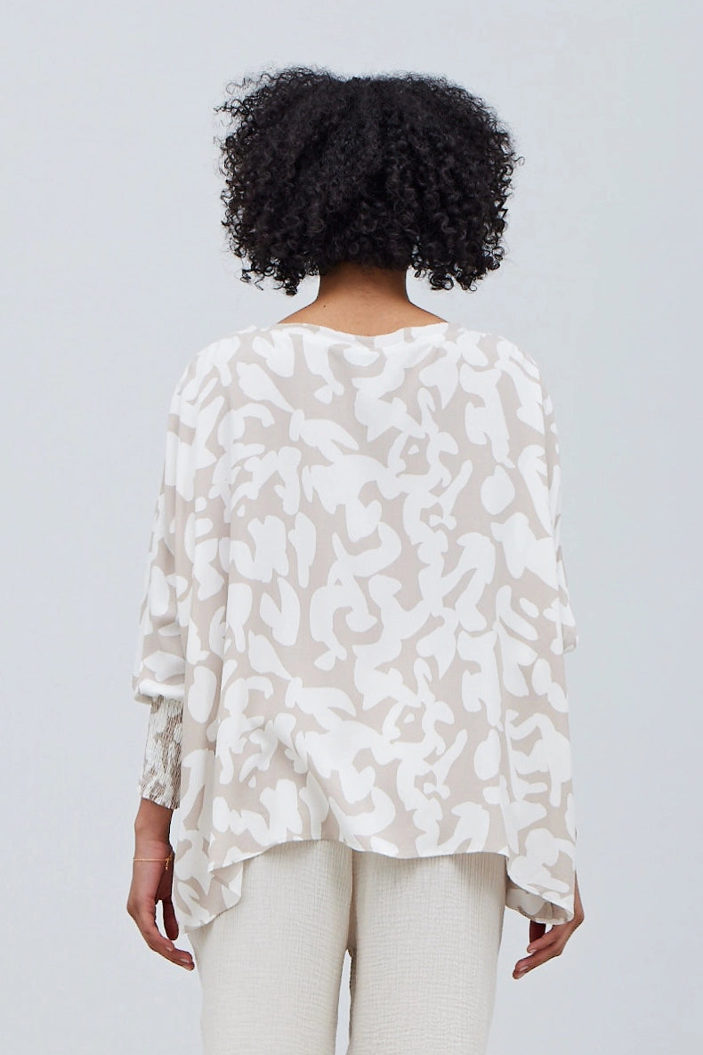Smocked Sleeve Tent Tee