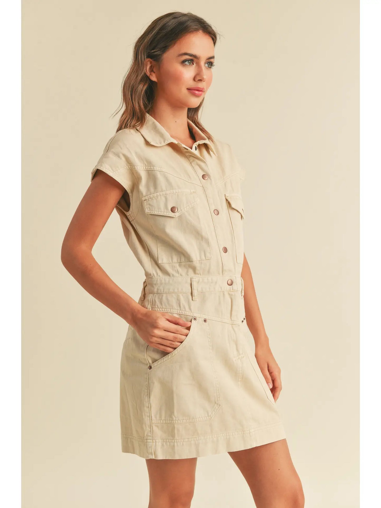 Washed Cotton Buttondown Dress