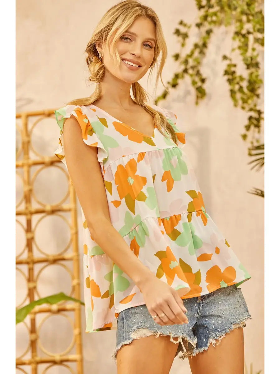 Tiered Babydoll Blouse