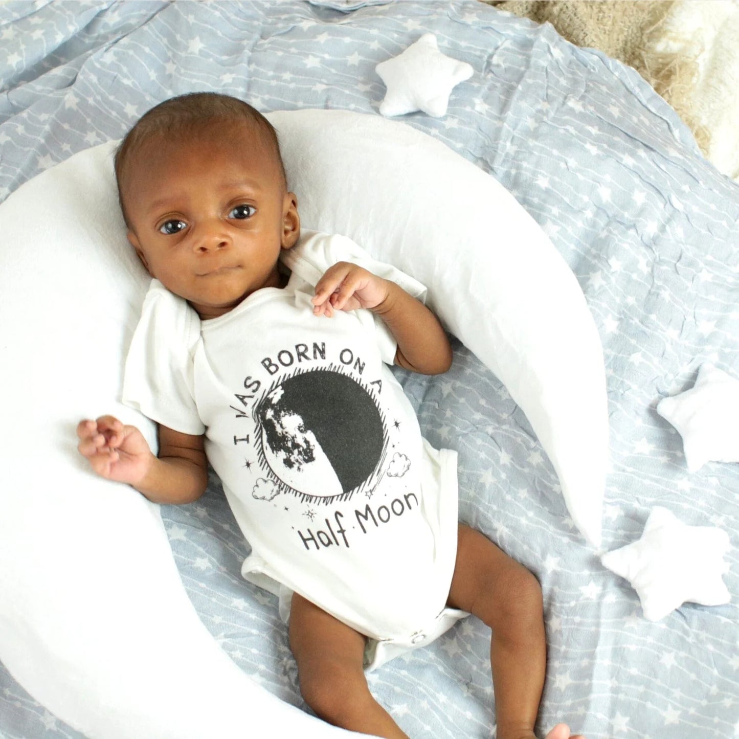 The Birth Moon Sleepy Baby Onesie