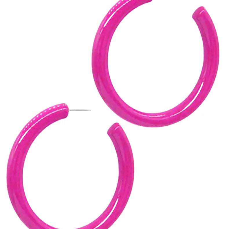 Magenta Glossy Acrylic Hoop