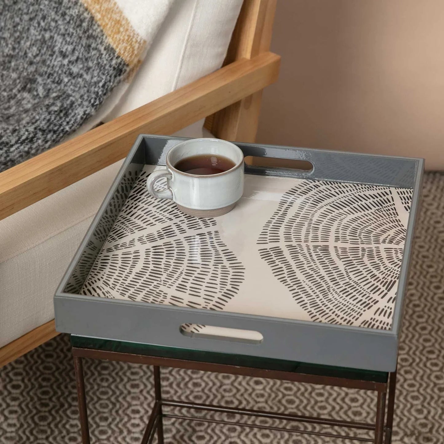 Wood Slices Square Tray