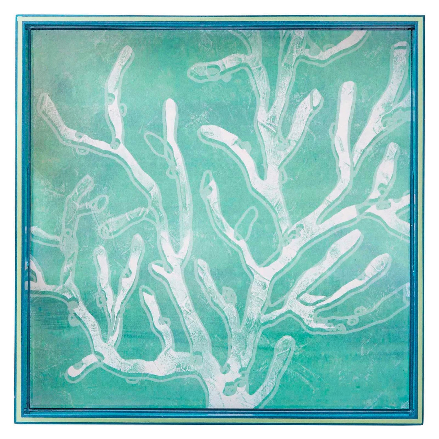 Cerulean Sea Coral Square Tray