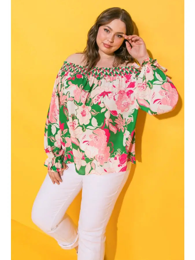 Plus | Printed Woven Top