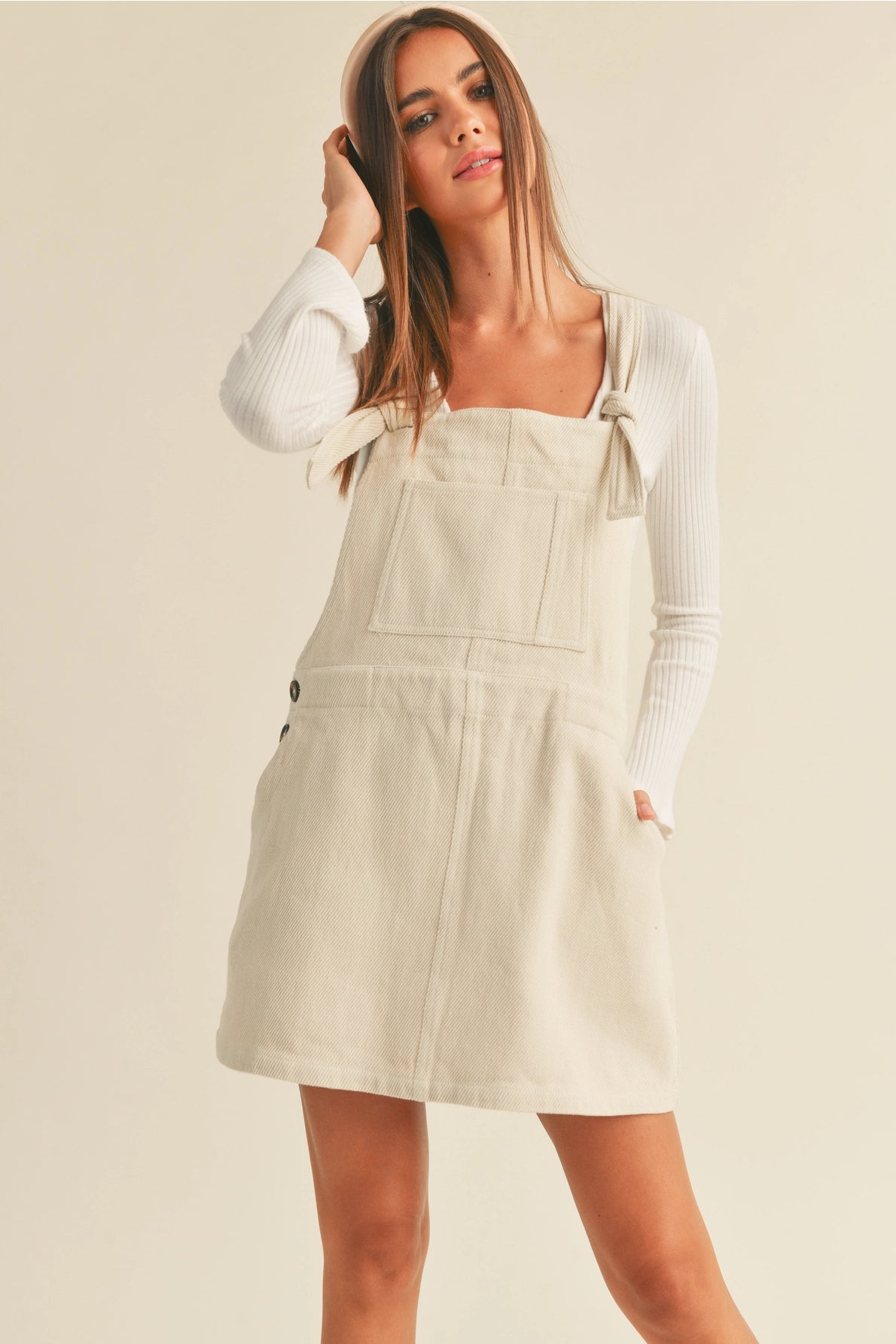 Cotton Textured Jumper Dress