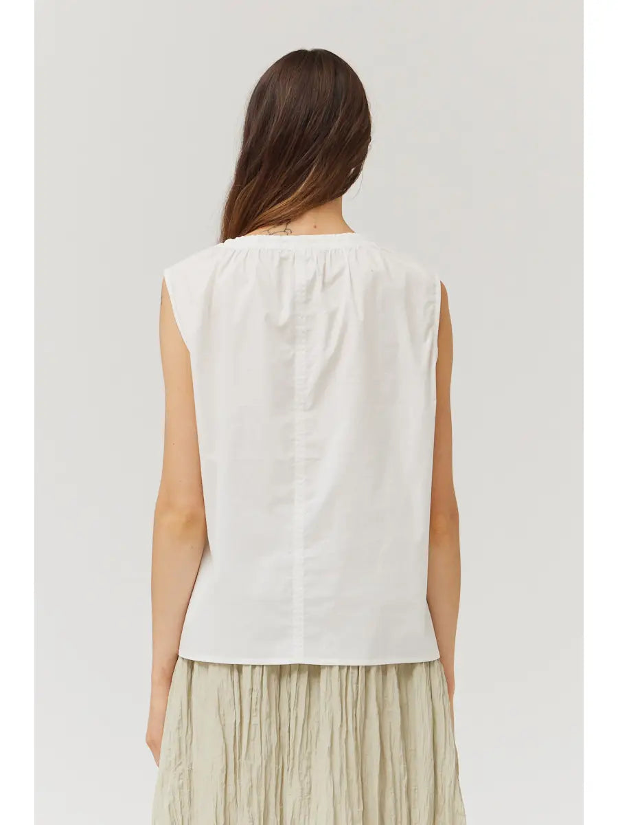 Sleeveless Cotton Top