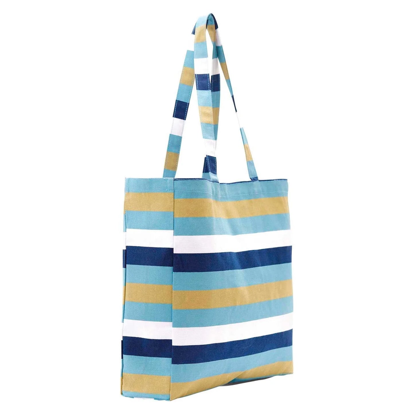 Coastal Stripe Blue Tote Bag
