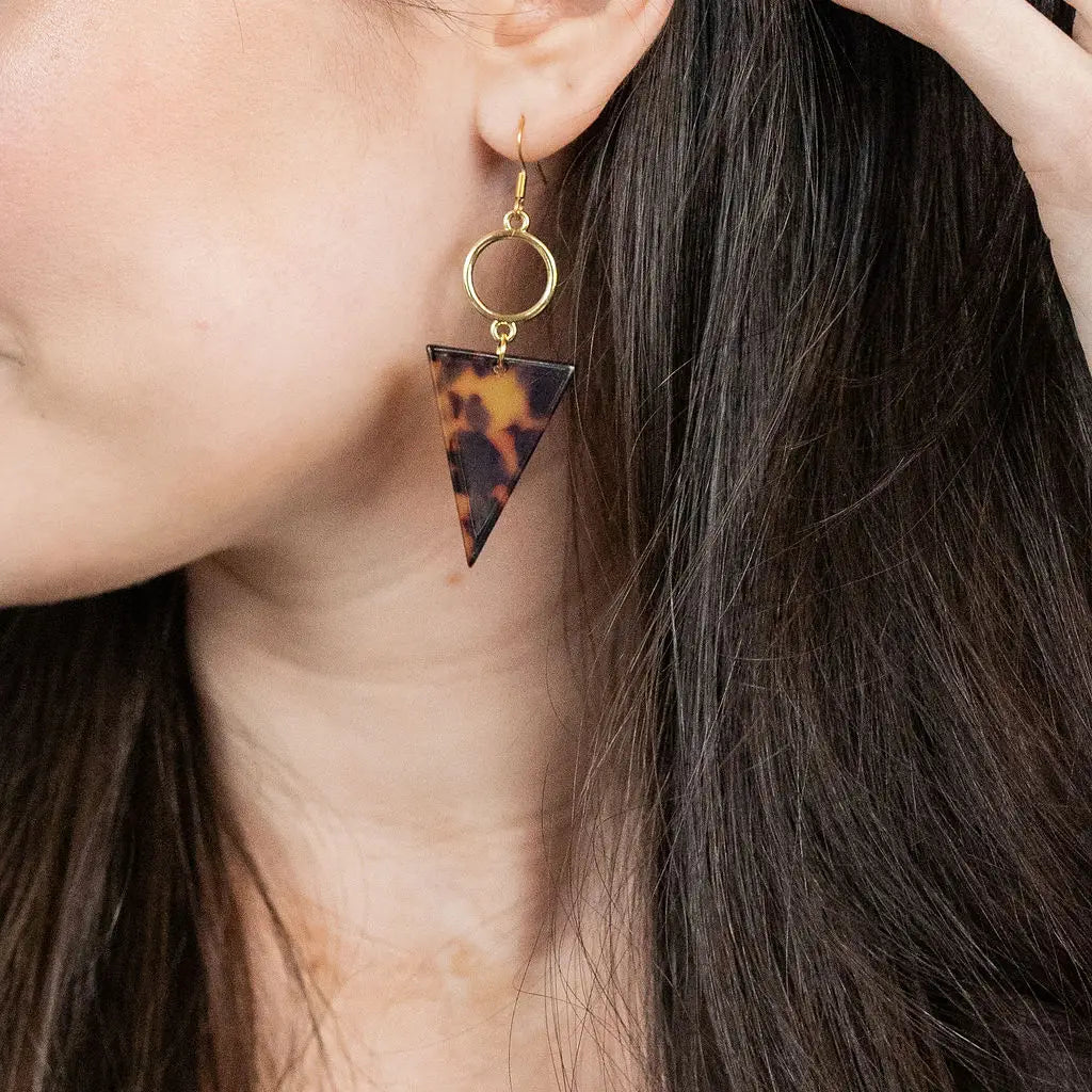 Olivia Earrings | Tortoise