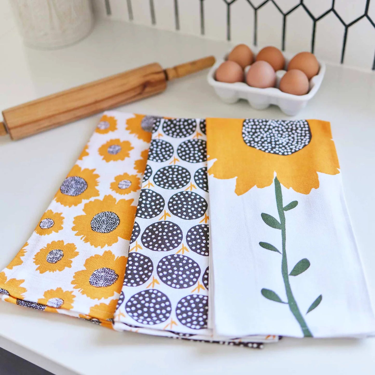 Kitchen Towel Set of 3 | Sunflowers