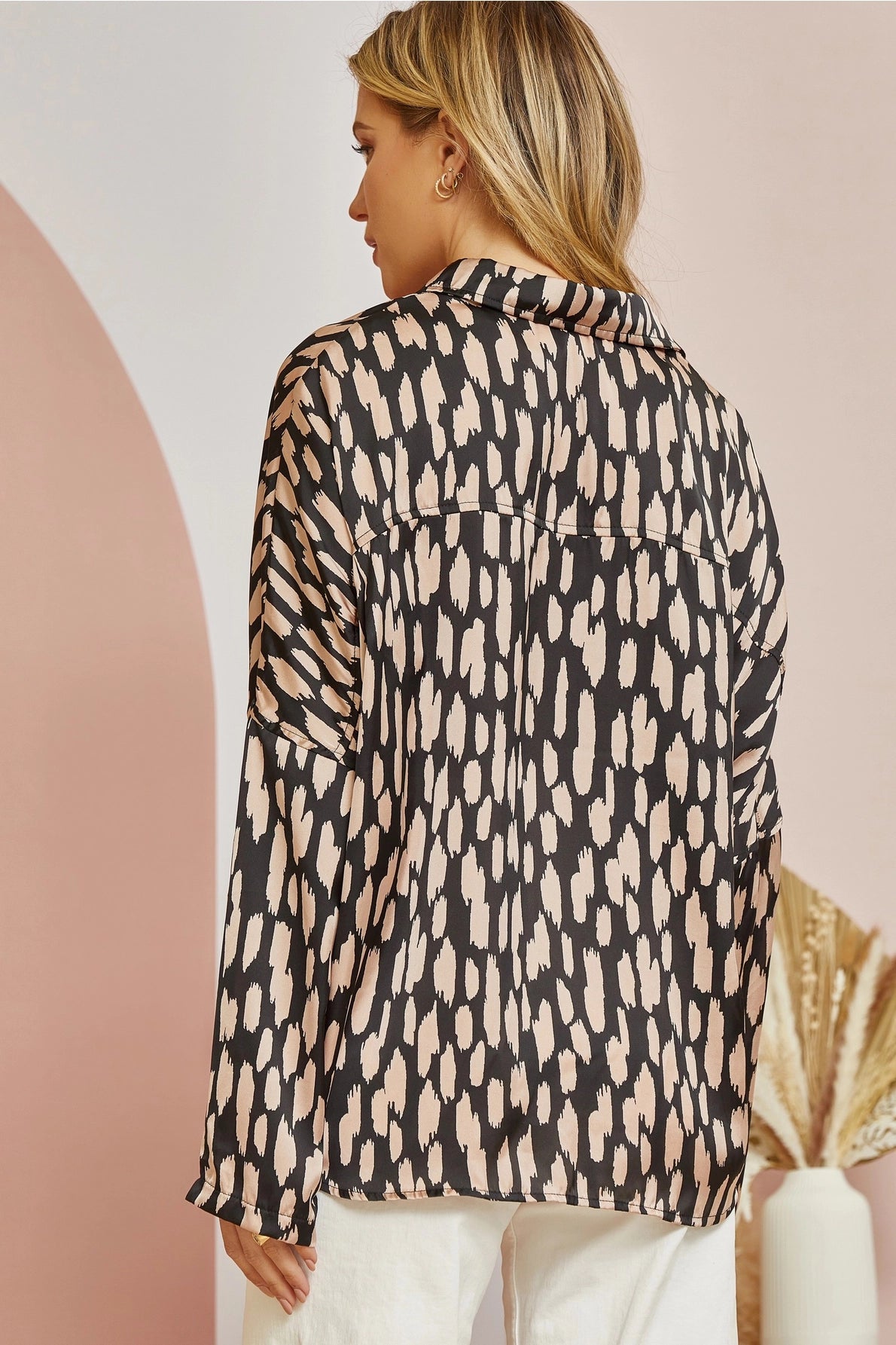 Oversized Printed Tunic Top