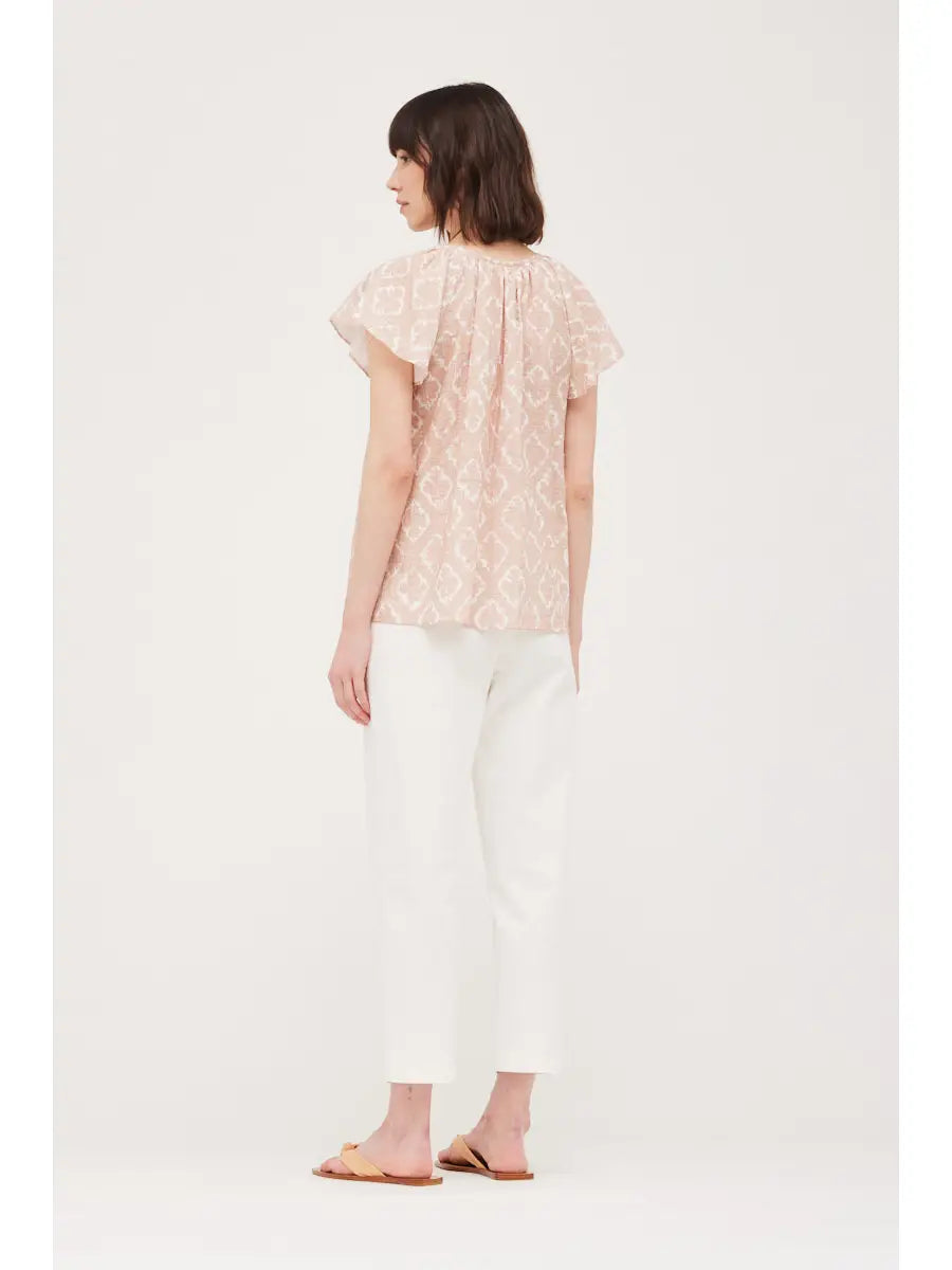 Pink Sand Button Down Blouse