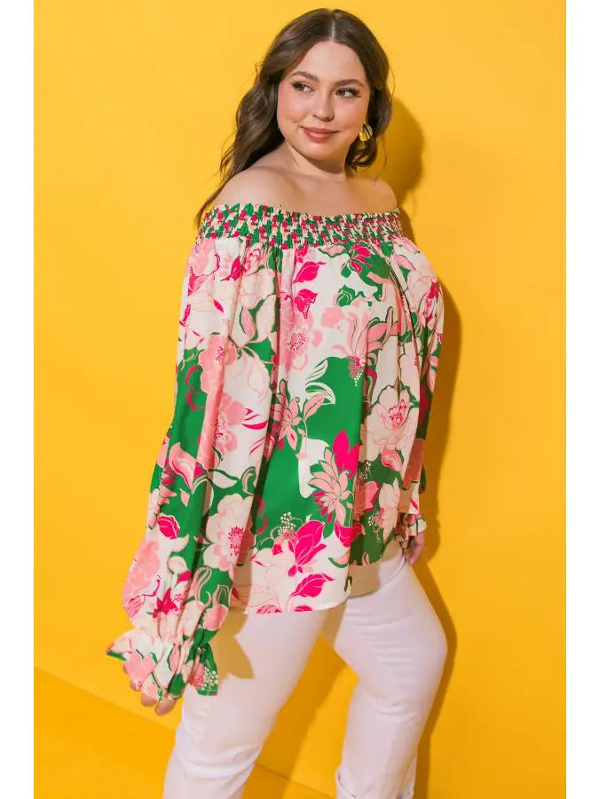 Plus | Printed Woven Top