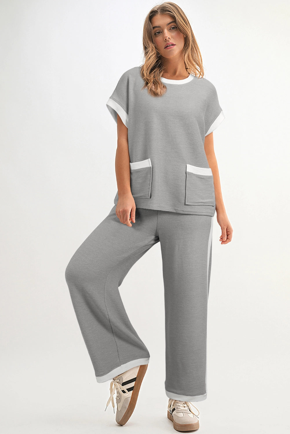 Short Sleeve Top and Pants Set