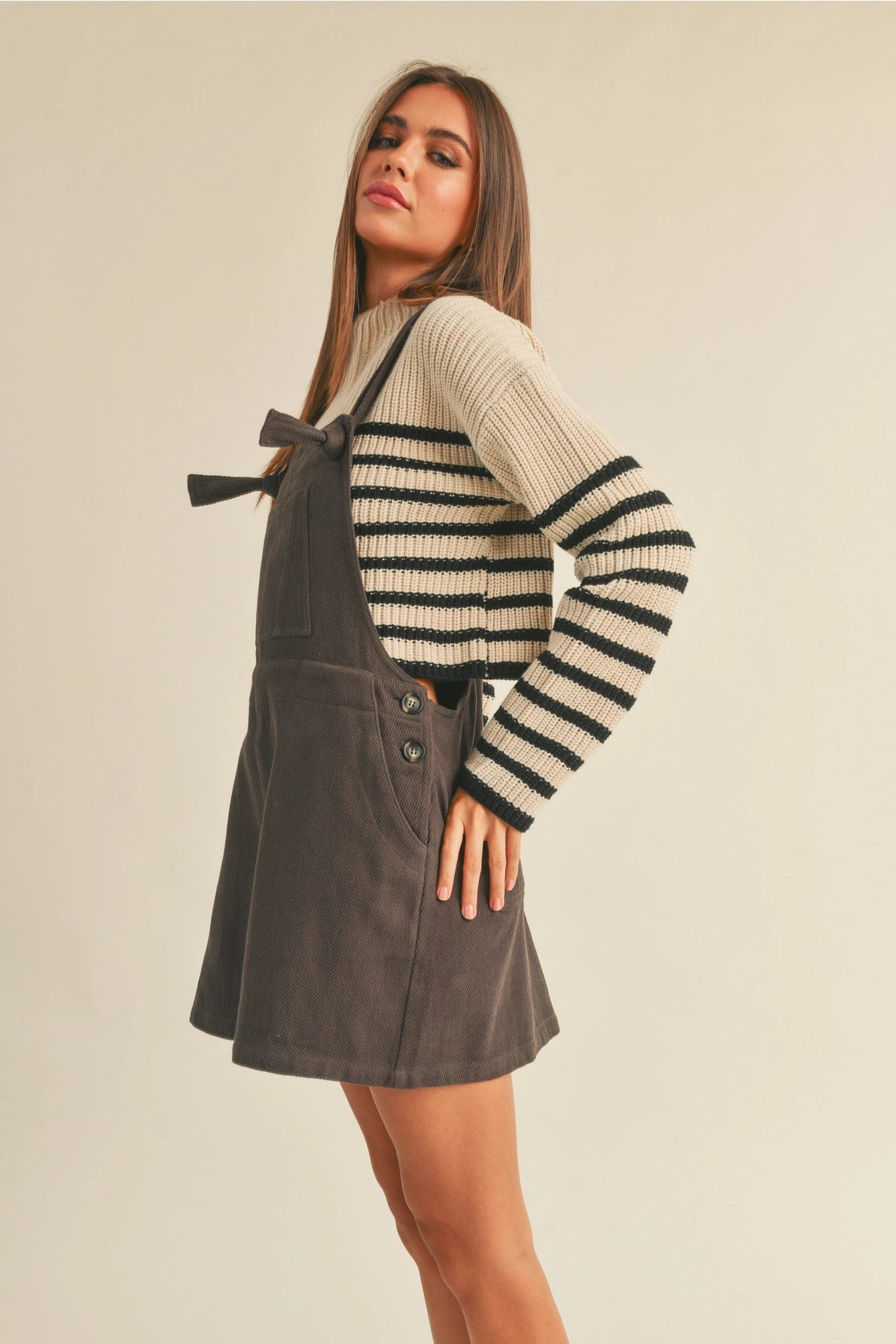 Cotton Textured Jumper Dress