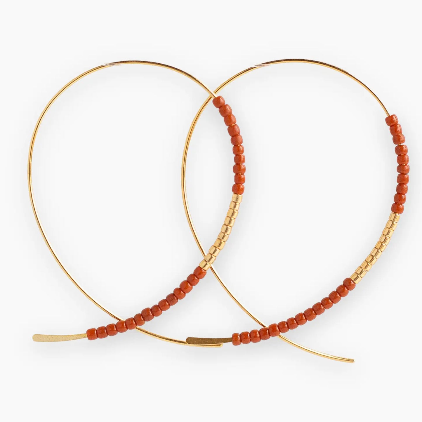 Norah Earrings | Gold & Terracotta