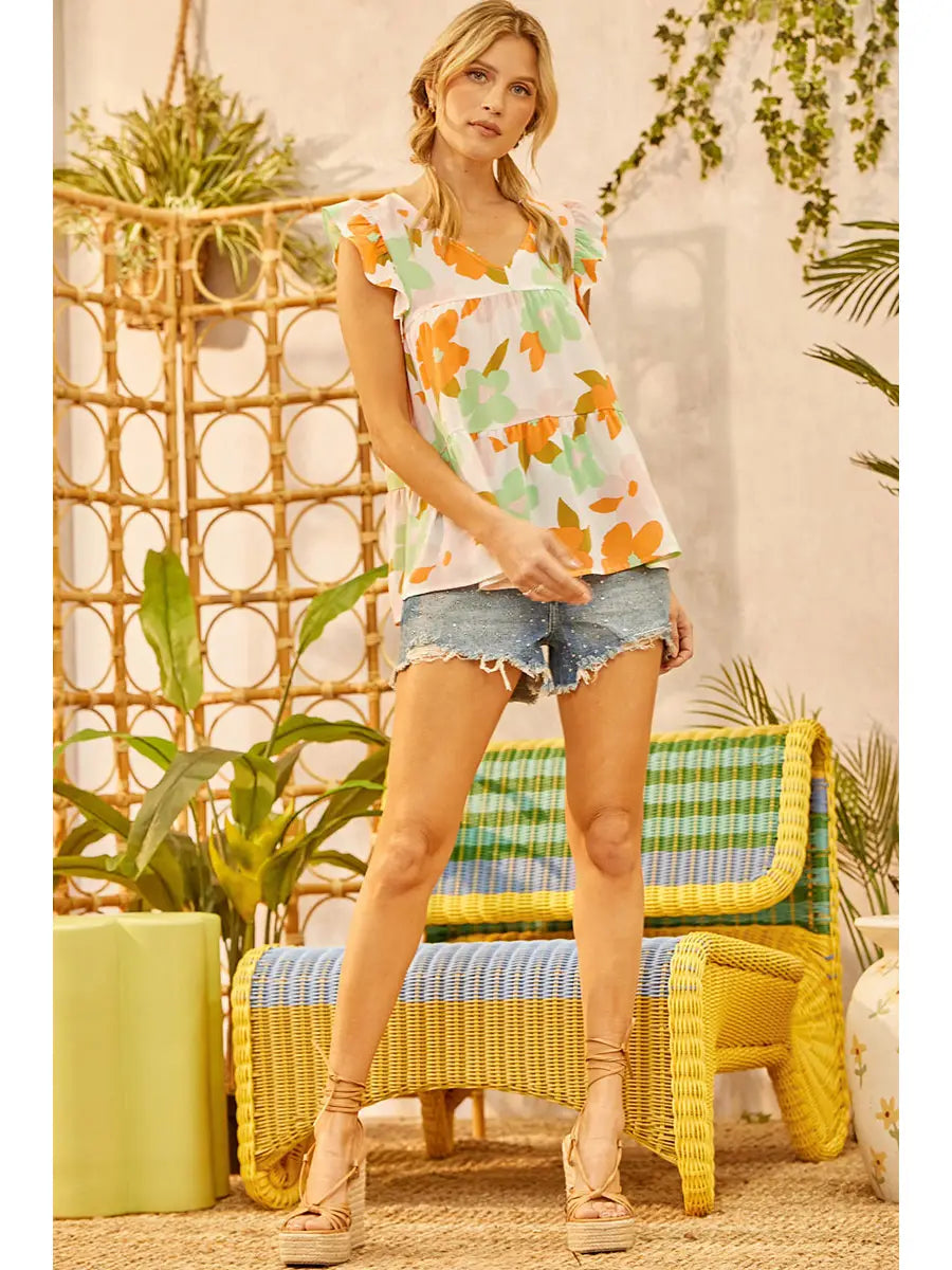 Tiered Babydoll Blouse