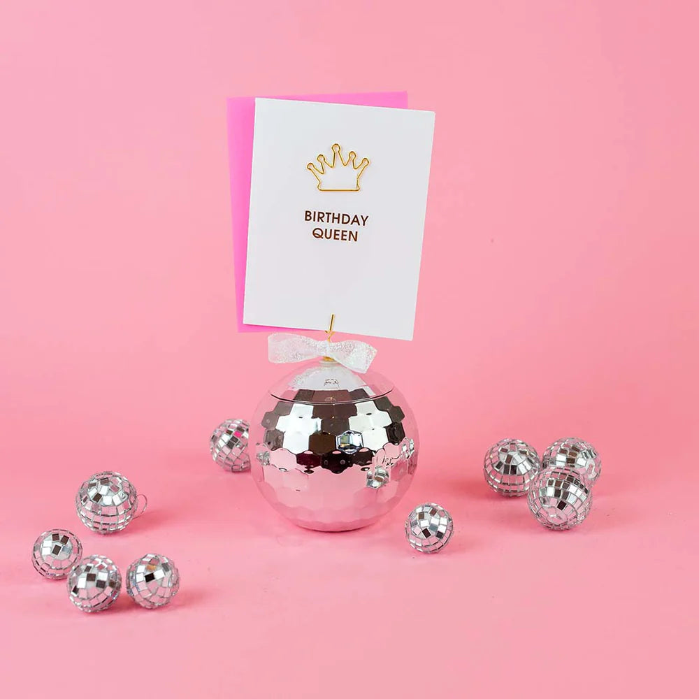 Birthday Queen Paperclip Letterpress Card