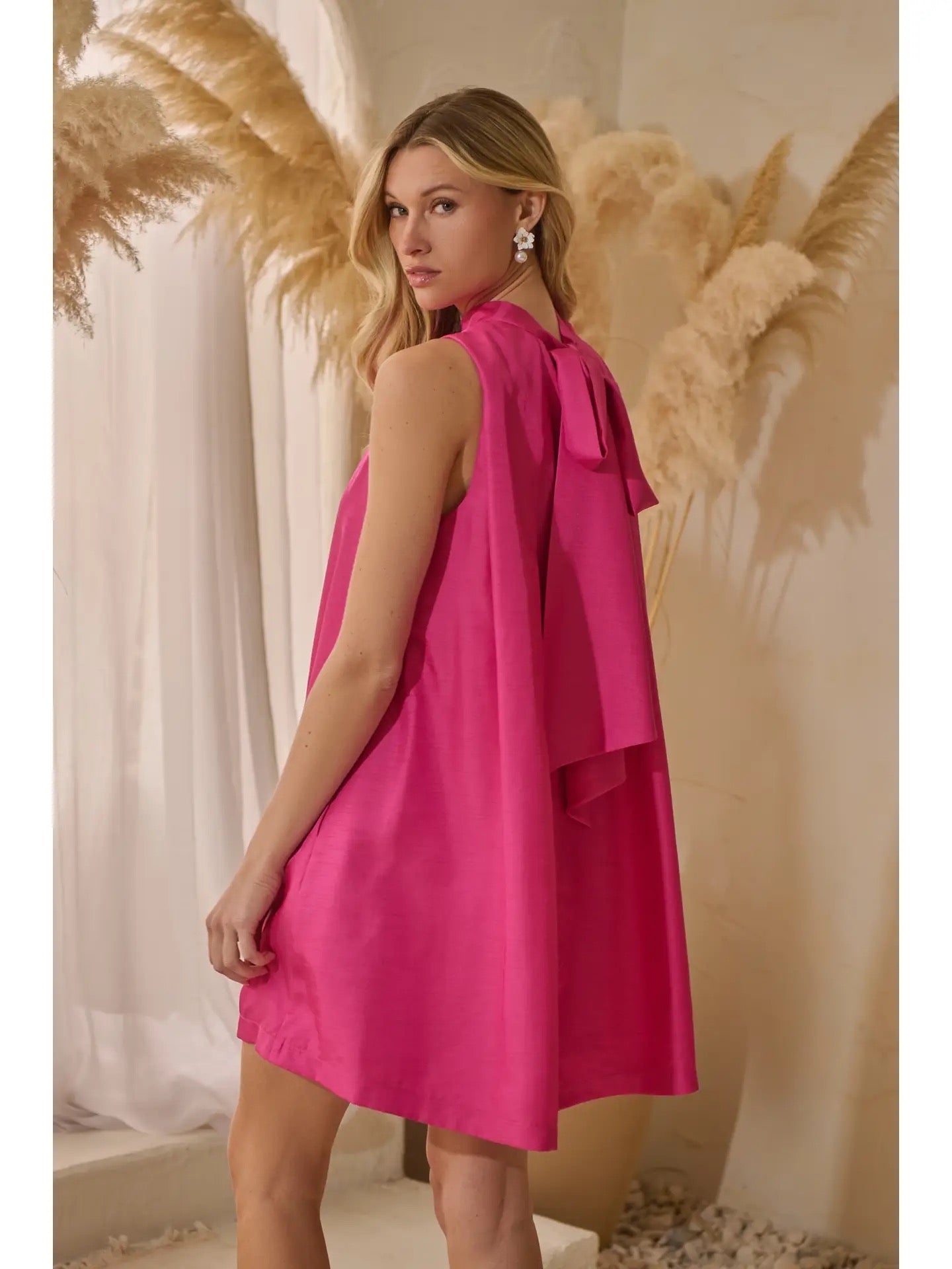 knee length dresses for ladies Odette Satin Mini Dress main image 1