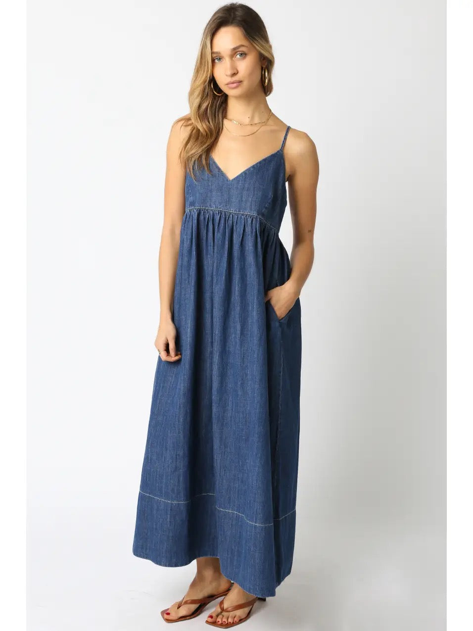 Nerida Denim Maxi Dress Denim / M