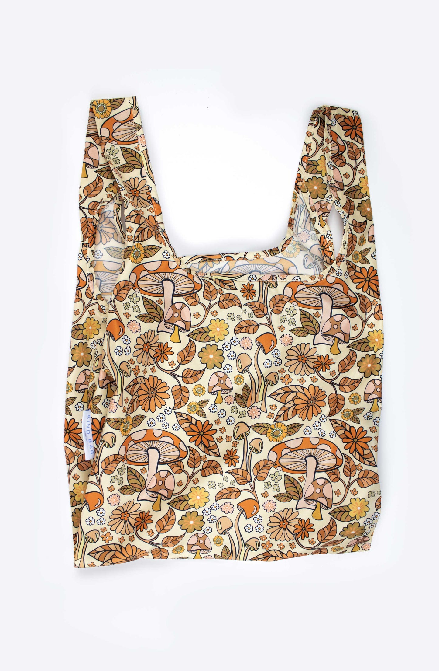 Medium Reusable Bag | Beige Mushrooms